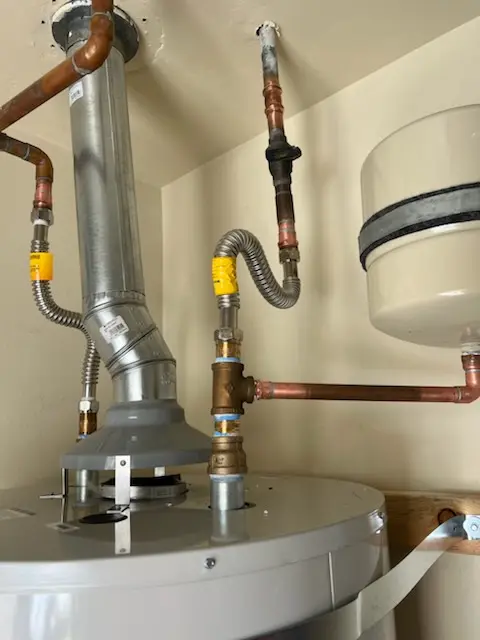 Water heater installation and plumbing repair in Larkin